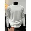 Camiseta de algodón de manga larga deconstruida tipo patchwork, unisex, para primavera y otoño, sudadera pesada estilo americano, corte limpio, adecuada como capa interior