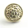 Botón metálico de venta al por mayor con diamante, pie alto, botones cosidos a mano, estilo pequeño y fragante, botón para camisa, cárdigan, abrigo, hebilla de perla