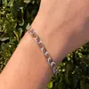 HF Pulsera para Hombre Ins Estilo Frío Cadena Redonda Dorada Cadena O Acero Inoxidable Electrochapado al Vacío Oro de 14K Todo Fósforo Acero de Titanio