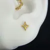 F136/G23 Liga de Titânio Cruz Estrela Piercing Joias Brincos de Liga de Titânio Unhas de Lábio Unhas de Osso da Orelha Atacado