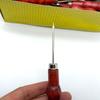 Fabricante en stock mango de madera doble calabaza herramienta de cuero suela de mil maneras punzón codo recto lezna