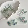 Coreia do Sul Dongdaemun Novo Estilo Super Bonito Fada Alta Qualidade Azul Pó Brilho Diamante Grampo de Cabelo Alto Nível Luxo Leve Elegante Requintado Acessórios de Cabelo
