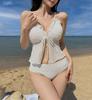 Traje de baño Estilo Ins Bikini Dividido para Mujer Aguas Termales Coreano Pecho Pequeño Traje de Baño para Mujer Traje de Baño de Alta Gama para Mujer