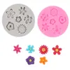 Molde de Silicone para Decoração de Flores de Fondant para Assar Flor Margarida Girassol Rosa Fondant Chocolate