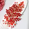 Novo Adorno de Cabeça para Noiva Peça de Cabelo Feita à Mão com Strass Acessórios Estéreo Corrente de Garra de Cristal Colorida para Vestido de Casamento Dz256