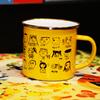 Taza de esmalte de temporada de graduación de pedido mínimo 350ML regalo de jardín de infantes creativo nostálgico taza de esmalte infantil regalo de mano