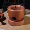 Estufa de Barro Rojo de Chaozhou con Viga de Carbono Juego de Té de Alcohol para Olla de Carbono Estufa Cerrada Utensilios para Hervir Té Juego Completo para Acampar al Aire Libre Viajes