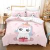 Unicornio de albaricoque mono funda de edredón de caballo sábana funda de almohada sábana bajera juego de tres piezas juego de cuatro piezas fábrica de producción venta directa