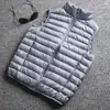Jaqueta acolchoada leve nova outono e inverno 2024 moda masculina colete colete fino inverno leve por dentro e por fora colete