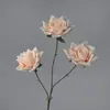 Flor Artificial Rosa Rizada de 3 Cabezas para Esquina Flor Decorativa para el Hogar Flor Guía para Boda Flor para Techo de Salón de Bodas Material