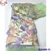 Material para vestido de noche bordado fondo grueso flor grande 3D malla transparente vestido aplique tela de encaje bordado