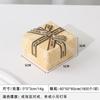 Caja de Embalaje de Joyería Beige de Venta Caliente con Cielo y Tierra Beige, Lazo Impreso a la Moda, Caja de Joyería de Regalo de Vacaciones de Alta Gama