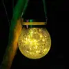 Atacado de fábrica Amazon decoração de pátio externo luz de garrafa rachada solar luz de jardim à prova d'água LED luz noturna