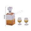 Decoración de Interiores de Casa de Muñecas Mesa de Arena Modelo de Copa de Vino en Miniatura/Botella de Vino Miniatura Vino Tinto Artificial Botella de Vino Extranjero Modelo DIY