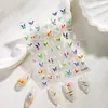 Cyansea Ambilight Mariposa Estrella de Cuatro Puntas Láser Pegatina para Uñas Decorativa Adhesiva Avanzada Pegatina de Uñas Tridimensional