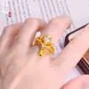 Venta de Liquidación, Sin Devoluciones ni CambiosTienda Dorada Mismo Estilo Anillo de Máscara de Zorro Chapado en Oro, Anillo de Estilo Chino Que Simboliza Riqueza Instantánea
