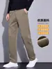 Pantalones casuales de punto rectos estilo americano para hombre de otoño, nuevos pantalones casuales rectos de algodón-poliéster para hombre 2026, otoño