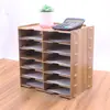 Portadocumentos de Múltiples Niveles Estante para Documentos de Oficina de Madera Marco de Estante de Almacenamiento Organizador para Papel A5 de Escritorio Recibos
