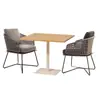 Juego de mesa y sillas de exterior para ocio para hoteles, restaurantes, villas, patios exteriores, jardines, balcones al aire libre, sillas de ratán, mesas y sillas de comedor