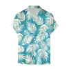 Camisa de Vacaciones para Hombre en Hawái Impresión 3D Moda Casual Europea y Americana de Manga Corta Cardigan Lel