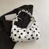Bolsa com Laço de Bolinhas Feminina 2026 Verão Nova Pequena de Nicho Moda Bolsa de Ombro Único Bolsa Transversal Bolsa de Trabalho de Alto Valor