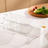 Gaveta transparente tipo crisper para cozinha doméstica, grau alimentício, caixa organizadora empilhável, caixa de armazenamento para animais de estimação, artefato congelado