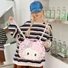 Bolso de Mano Gatito Cara de Manzana Gato Nuevo Moderno Estampado de Leopardo Bolso de Hombro Moderno Mochila Multifuncional de Gran Capacidad Hombros