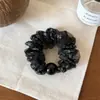 Goma para el pelo de estilo coreano con flores y perlas, para mujer, accesorios para el pelo de celebridad de internet de alta gama, cuerda para el pelo para atar el pelo, banda de goma, accesorio para el pelo de alta elasticidad