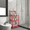 Suporte para Lavatório de Chão Doméstico Suporte para Lavatório Rural Antigo Multicamadas Suporte para Bacia de Armazenamento Suporte para Lavatório Dobrável sem Instalação