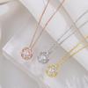 Novo colar inteligente S999 de prata de lei com estrela de seis pontas para mulheres, pingente de coração batendo, corrente de clavícula simples e da moda, joia