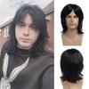 Nueva peluca de cabello largo y rizado para hombres europeos y americanos de los 80, estilo punk, heavy metal, Halloween, rock, príncipe.