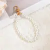 Exquisitos Accesorios de Flor con Goteo de Aceite, Llavero de Cadena de Perlas, Colgante para Teléfono, Funda para Auriculares, Decoración de Bolso, Pequeño Regalo para Mejor Amiga