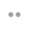 Pendientes Transfronterizos Europeos y Americanos Pendientes Redondos Circonita Microincrustada Diseño Simple de Moda Pendientes Punk para Hombres y Mujeres de Discoteca