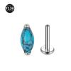 Aleación de titanio F136 piedra natural varilla de 1.0/1.2 mm de grosor ojo de caballo perforación labio oreja clavo lengua clavo comercio exterior popular en stock