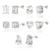 Brincos femininos estilo europeu e americano Wanxing aço inoxidável banhado a ouro 18k zircônia conjunto de brincos de luxo leve de alta qualidade atacado transfronteiriço