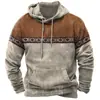 Ropa de otoño e invierno para hombre de importación, sudadera con capucha casual de primavera para hombre con forro de polar, ropa deportiva casual retro con estampado 3D