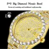Tendencia de Moda Negocios Simple Brillante Completo con Diamantes Calendario Correa de Acero Reloj de Cuarzo