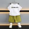 Conjunto de Manga Curta para Meninos 2026 Nova Moda de Verão Tendência Casual Cool Estilo de Rua Roupas Infantis Estilosas