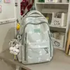Mochila Azul Sal Marina con Lazo Nuevo para Mujer, Estilo Ins, Fresca y Única, Mochila para Estudiante de Secundaria con Alto Valor Estético