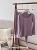 Mejor Amiga 2028 # Conjunto de Ropa para Mujer de 3 Colores para Embellecer la Piel, Almacenamiento de Calor Otoño e Invierno Cuello Redondo, Conjunto Delgado y Amigable con la Piel de 2 Piezas de Ropa de Otoño y Pantalones Largos