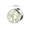 Binkes Serie Fresca de Verano Amarilla Zirconia Brillante Aleación de Titanio Joyería Cabeza de Repuesto para Aretes de Lóbulo, Piercings de Labio y Piercings de Nariz