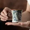 Horno Ru Difengbao Cuadrado Taza de Cerámica para Té y Café Taza de Cerámica para Uso en Casa Gran Capacidad Asa Taza de Té Caja de Regalo Set