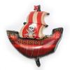 Globo de Papel de Aluminio Barco Pirata Transfronterizo Decoración para Fiesta Temática Pirata Océano Cumpleaños Globo de Papel de Aluminio Venta al por Mayor