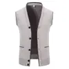 Cardigan Colete Tricot Masculino Gola V Outono Inverno Novo Juventude Com Pelúcia Interna Sem Mangas Casual Quente Colete Echarpe