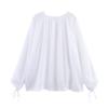 Amazon Comercio Exterior Transfronterizo Venta al por Mayor Ropa de Mujer 2025 Verano Nuevo Camisa de Moda con Cuello Zhongshan Decorada con Lazo