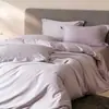 Conjunto de cama de três ou quatro peças, 100 unidades, algodão de fibra longa de dupla camada, 100% algodão, algodão puro, lençóis de alta qualidade, capa de edredom, lençol com elástico, itens de cama