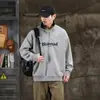 Ropa de Otoño e Invierno Bloques de Color de Gama Alta Estilo Retro Americano Cuello Solapa Media Cremallera Falso Dos Piezas Camisa Polo Superior Sudadera Chaqueta para Hombre Hombre