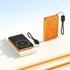 Carregador Portátil Magnético Sem Fio Transfronteiriço Carregamento Rápido 10000mAh Liga de Alumínio Display Digital Relógio Fonte de Alimentação Móvel Três-em-Um