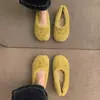 Pantuflas de gamuza de tacón bajo estilo coreano, nueva colección otoño/invierno 2026, forradas para abrigar, estilo mujer, con lazo y diseño de punta poco profunda