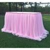 Falda de Mesa de Gasa Tutú para Mesa de Postres de Boda, Decoración de Mesa de Registro de Fiesta de Cumpleaños, Venta al por Mayor desde Fabricante